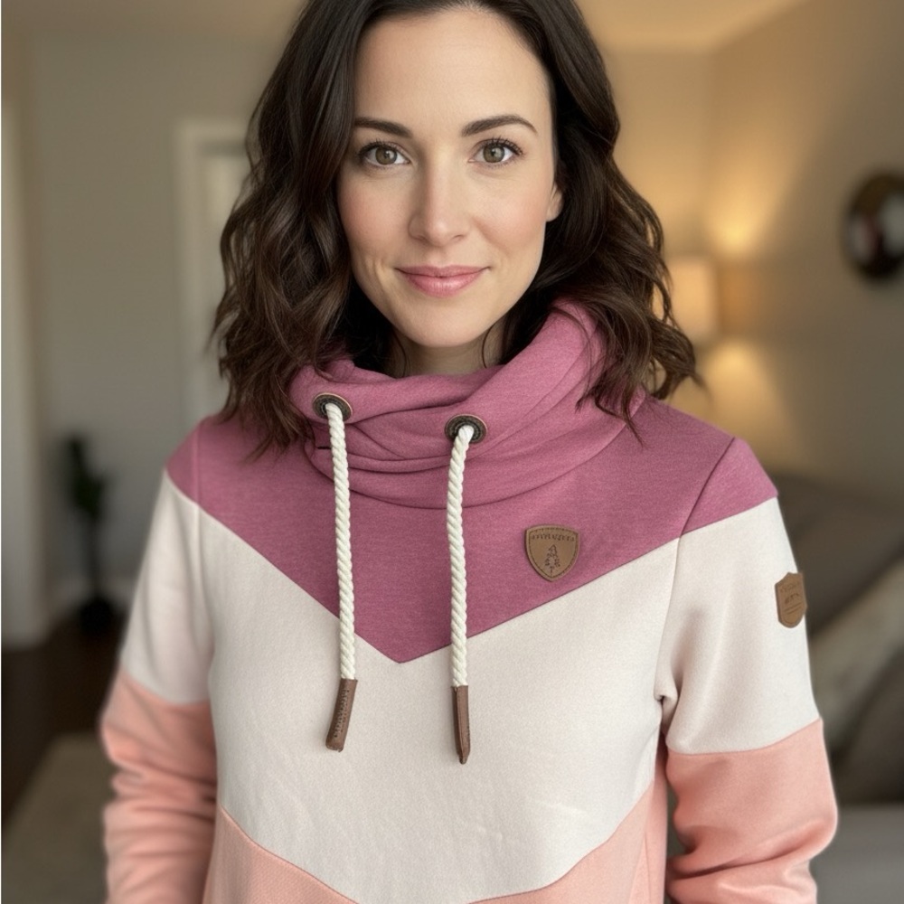 Wanakome Selene color block hoodie.